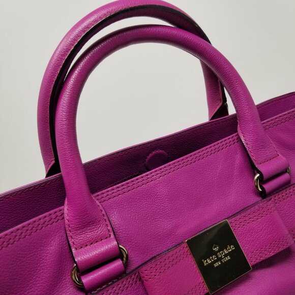KATE SPADE Purple Bow Handbag with Removable Adjustable Strap Handbags Bags - Picture 10 of 16